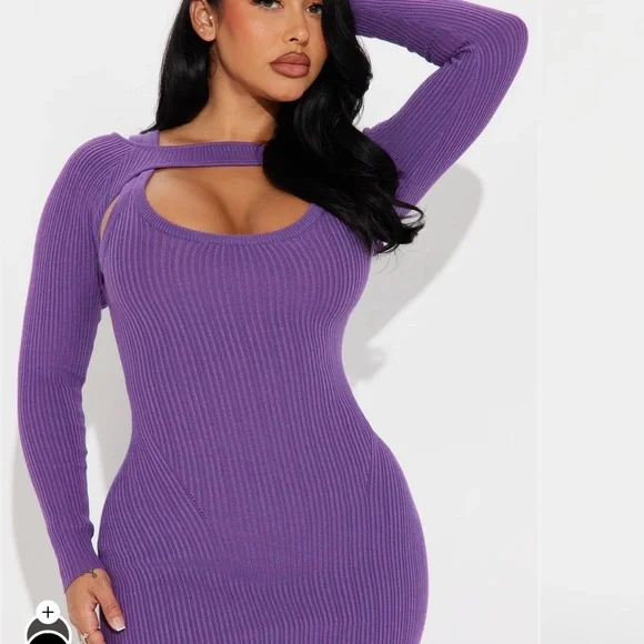 Fashion nova brand new with tags purple dress - Picture 1 of 3